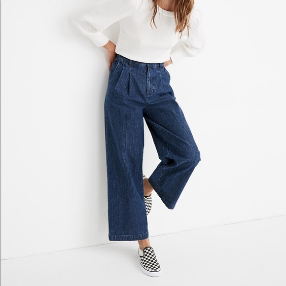 Madewell Denim - SOLD Madewell Wide Leg Pleat Pant Denim